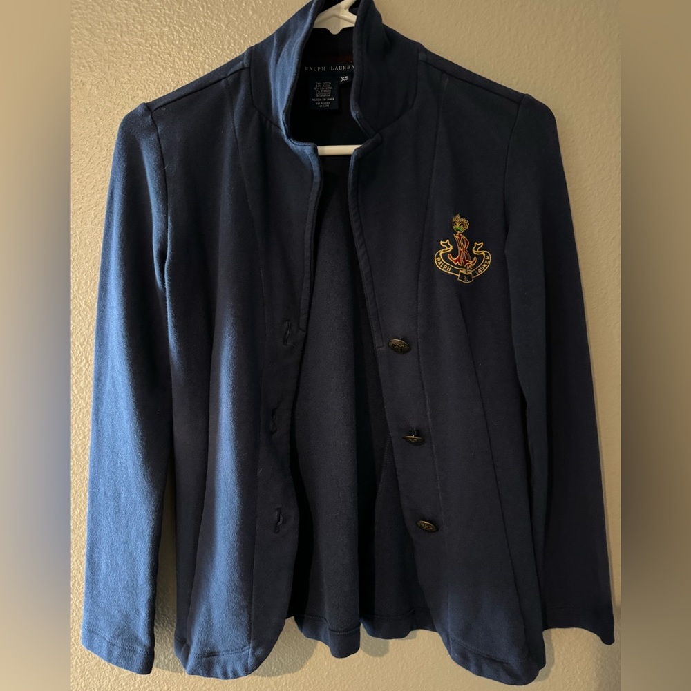 Ralph Lauren crest navy blue blazer